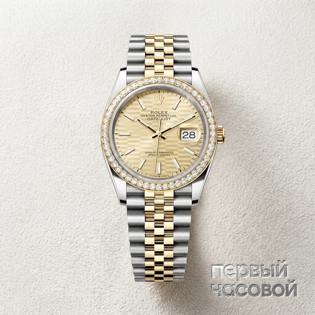 Rolex Datejust 36Mm Oystersteel Yellow Gold And Diamonds Pattern Motif 126283RBR-0025