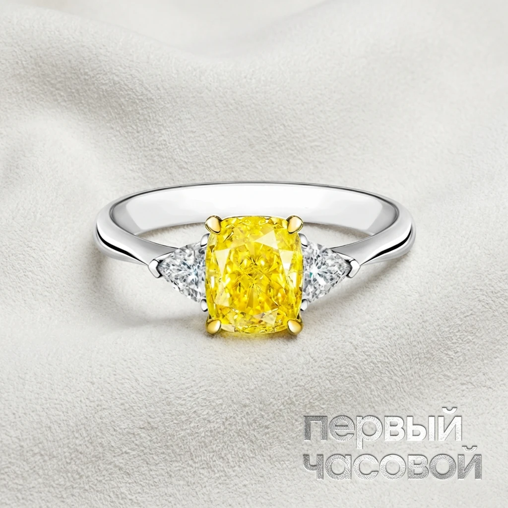 Купить украшение Studio jewelry Кольцо с бриллиантом 1,16 ct. Fancy Yellow/ Internally Flawless : в наличии в Москве!