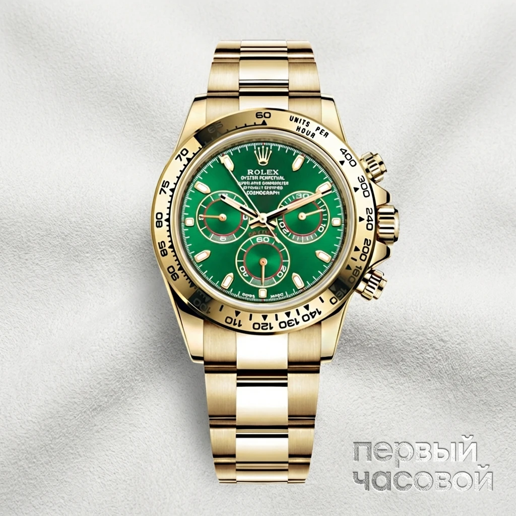 Rolex Cosmograph Daytona 40Mm Yellow Gold Green Dial 116508-0013