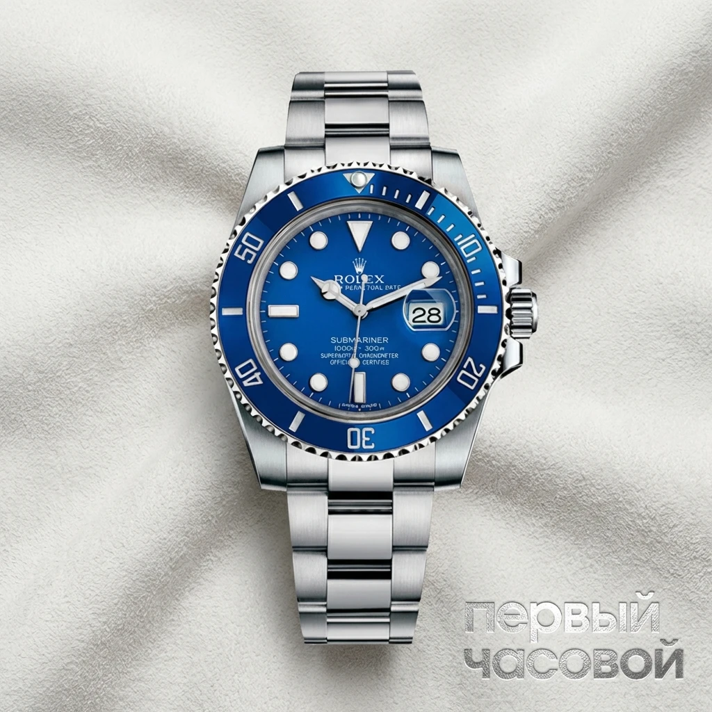 Купить элитные часы Rolex Submariner Blue Dial White Gold 116619LB: в наличии в Москве!