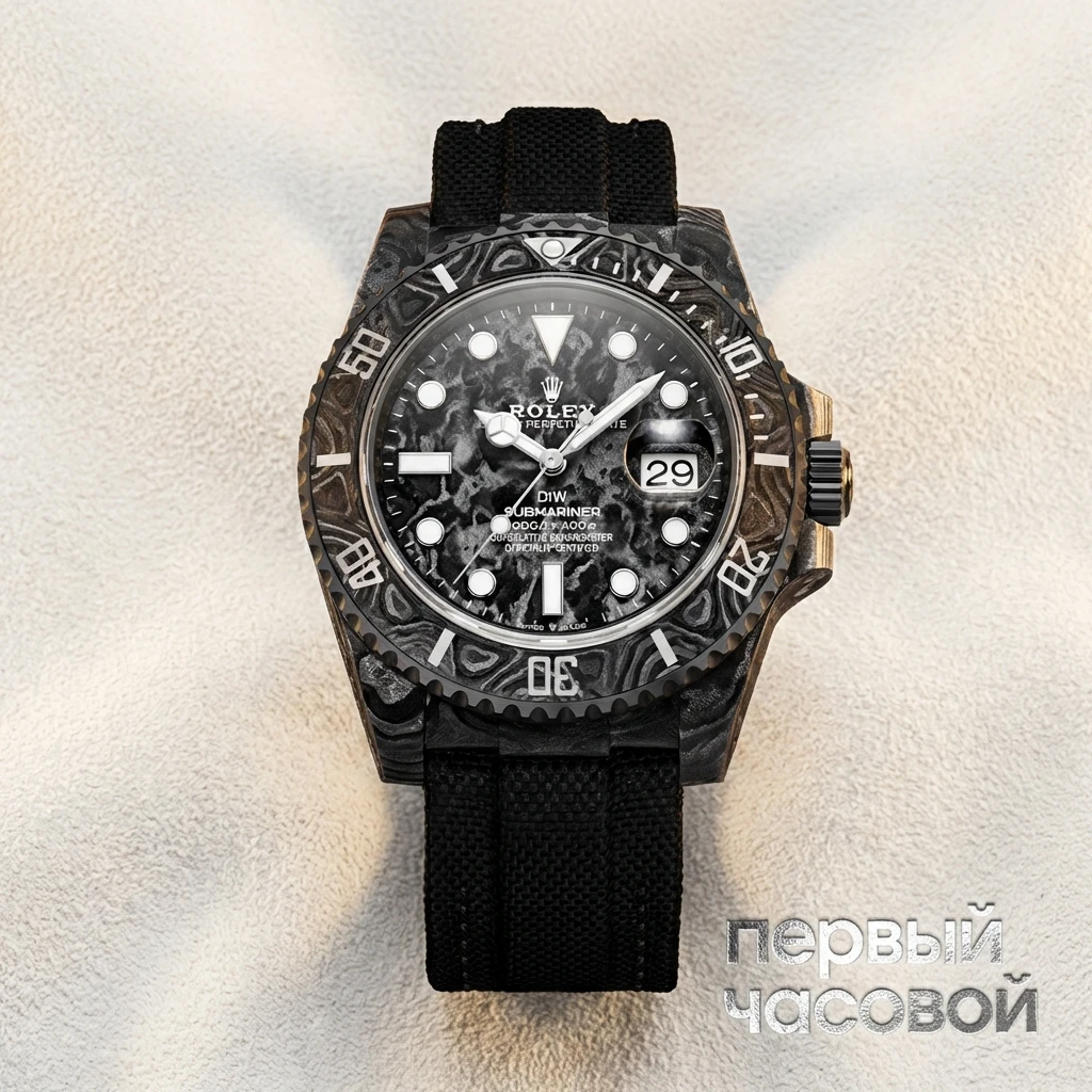Купить элитные часы DiW Rolex Submariner All Black : в наличии в Москве!