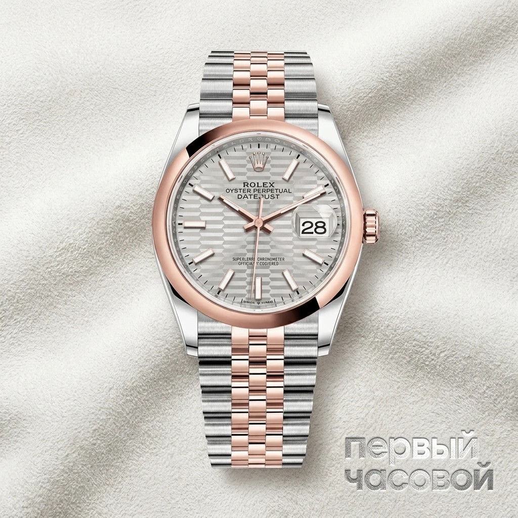 Купить элитные часы Rolex Datejust 36mm Steel &amp; Rose Gold Motif Dial 126201: в наличии в Москве!