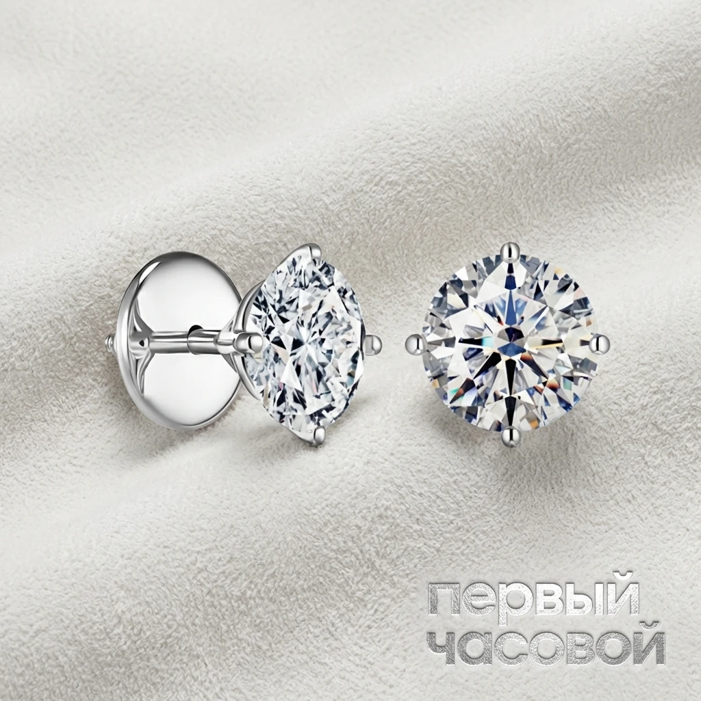 Купить украшение Studio jewelry Серьги С Бриллиантами 1,16 I/Vs2; 1,17 I/Vs1 : в наличии в Москве!