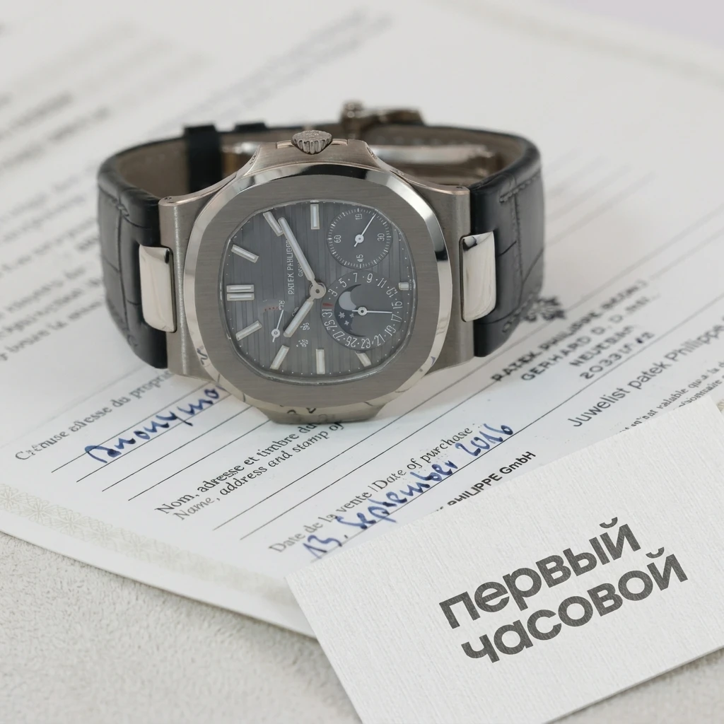 Patek Philippe Nautilus White Gold Moon Phases 5712G-001 — фото 7