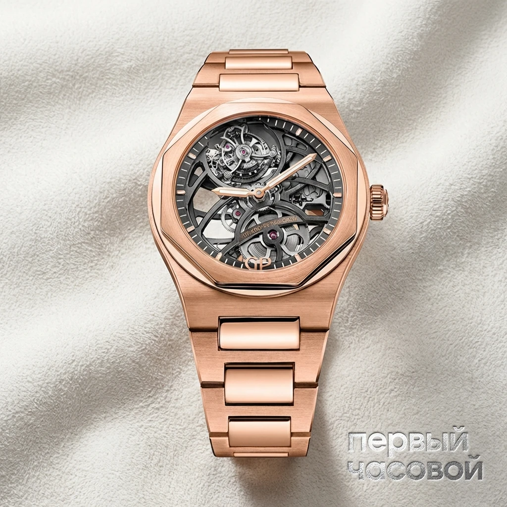 Купить элитные часы Girard-Perregaux Laureato Flying Tourbillon Skeleton 42 mm 99110-52-000-52A: в наличии в Москве!