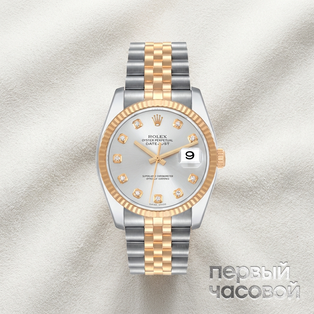 Rolex Datejust 36Mm Steel & Yellow Gold Silver Dial