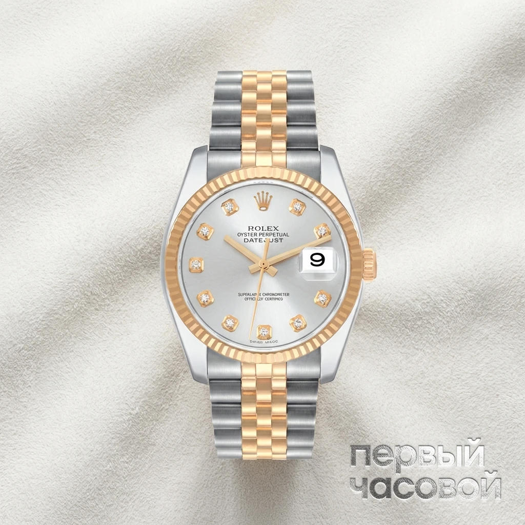 Rolex Datejust 36Mm Steel & Yellow Gold Silver Dial 116233