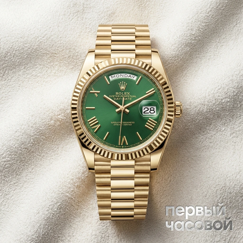 Rolex Day Date 40Mm Yellow Gold New Green Dial 228238-0061