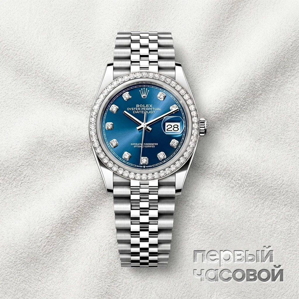 Rolex Oyster Perpetual Datejust 36 Diamonds Bezel Blue Dial 126284RBR