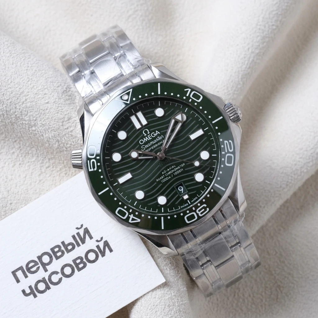Купить элитные часы Omega Seamaster Diver 300M Co‑Axial Master Chronometer 42 Mm Green Dial 210.30.42.20.10.001 : в наличии в Москве!