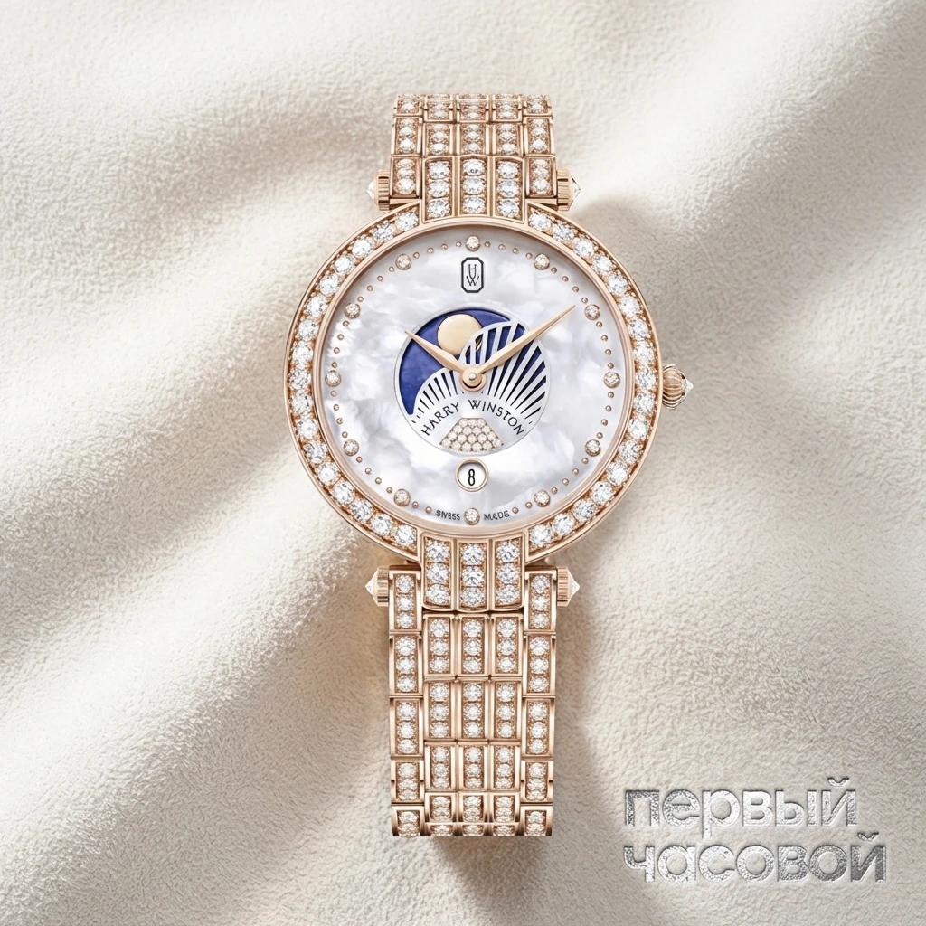 Купить элитные часы Harry Winston Premier Moon Phase 36Mm PRNQMP36RR004: в наличии в Москве!
