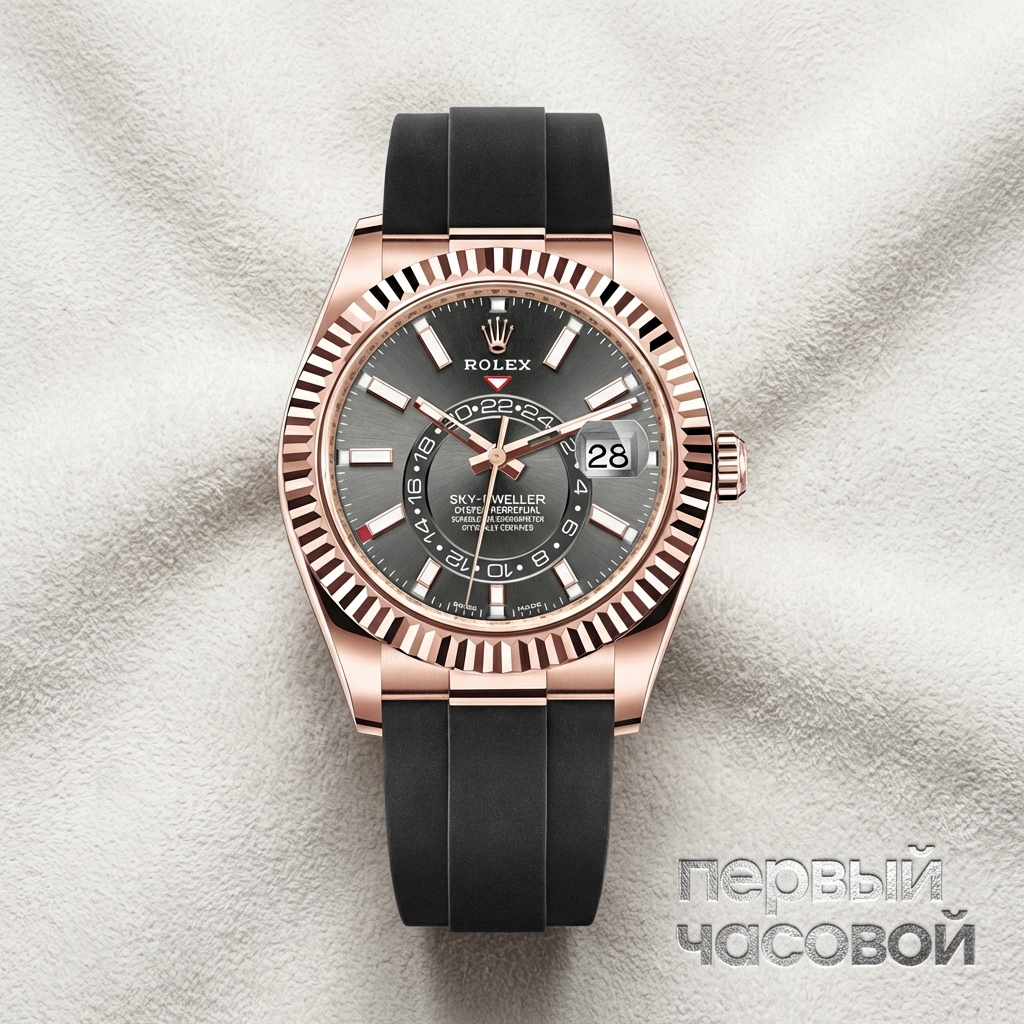 Rolex Sky-Dweller 42Mm Everose Gold Dark Rhodium