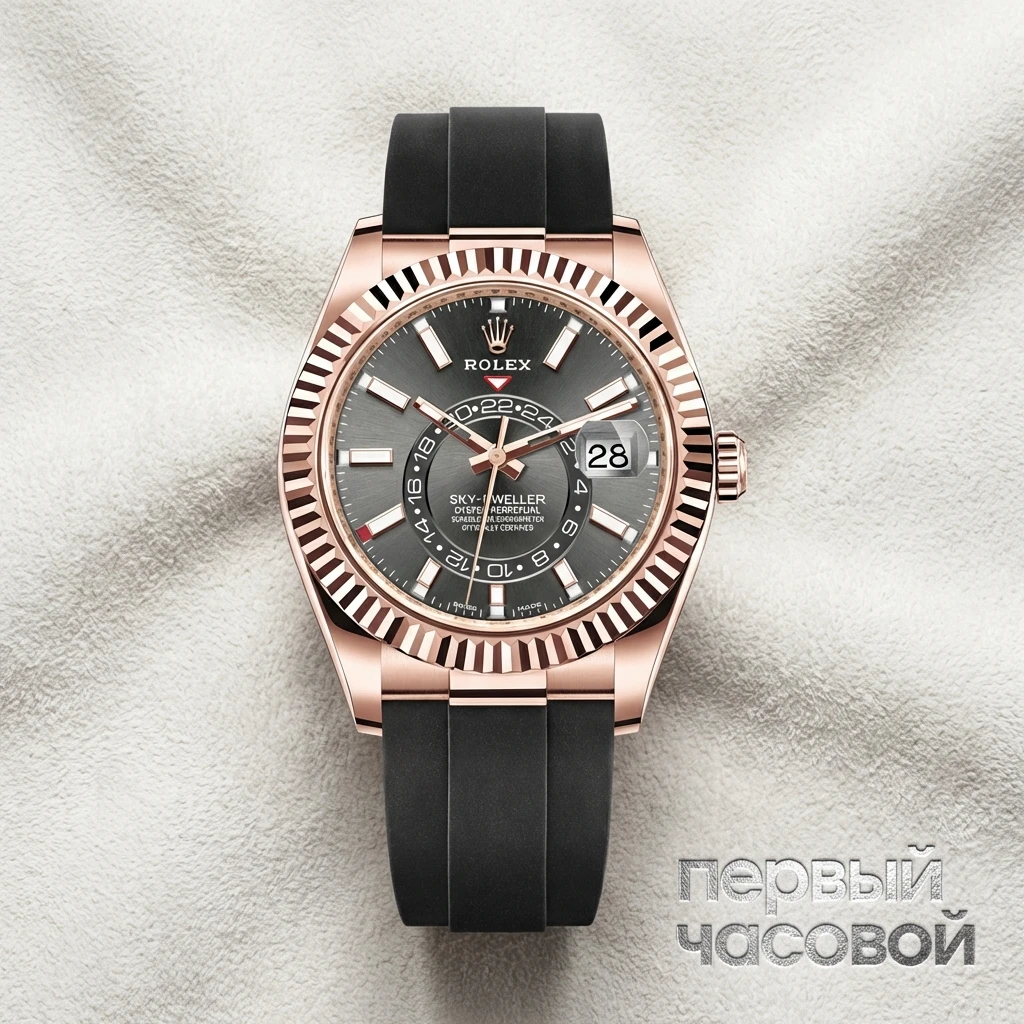 Rolex Sky-Dweller 42Mm Everose Gold Dark Rhodium 326235-0006