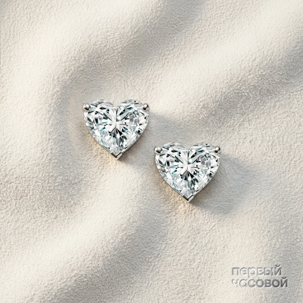 Купить украшение Studio jewelry СЕРЬГИ 0,50/0,53 ct. G/VS "Heart Diamonds" : в наличии в Москве!