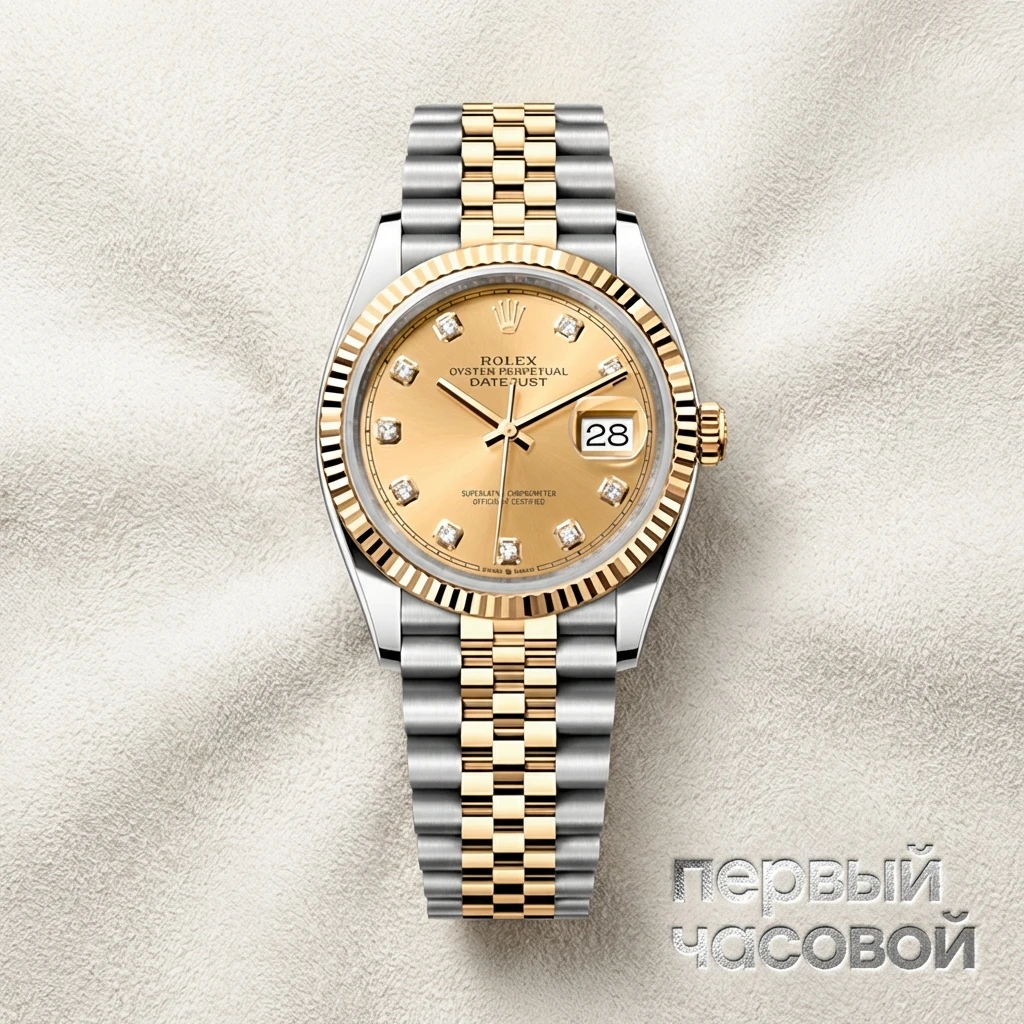 Rolex Datejust 36Mm Champagne Diamond Dial 126233-0017