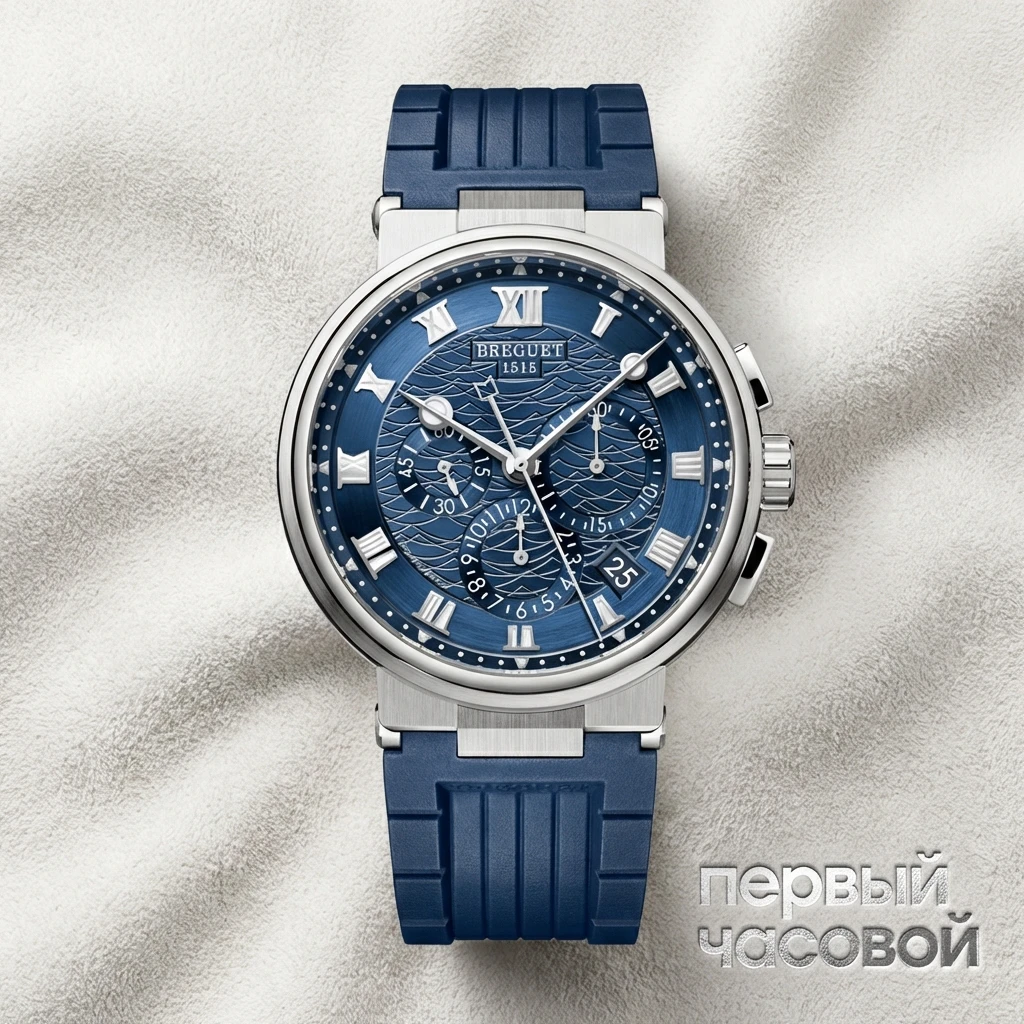 Купить элитные часы Breguet Marine Chronograph White Gold Blue Dial 5527BBY2/5WV: в наличии в Москве!