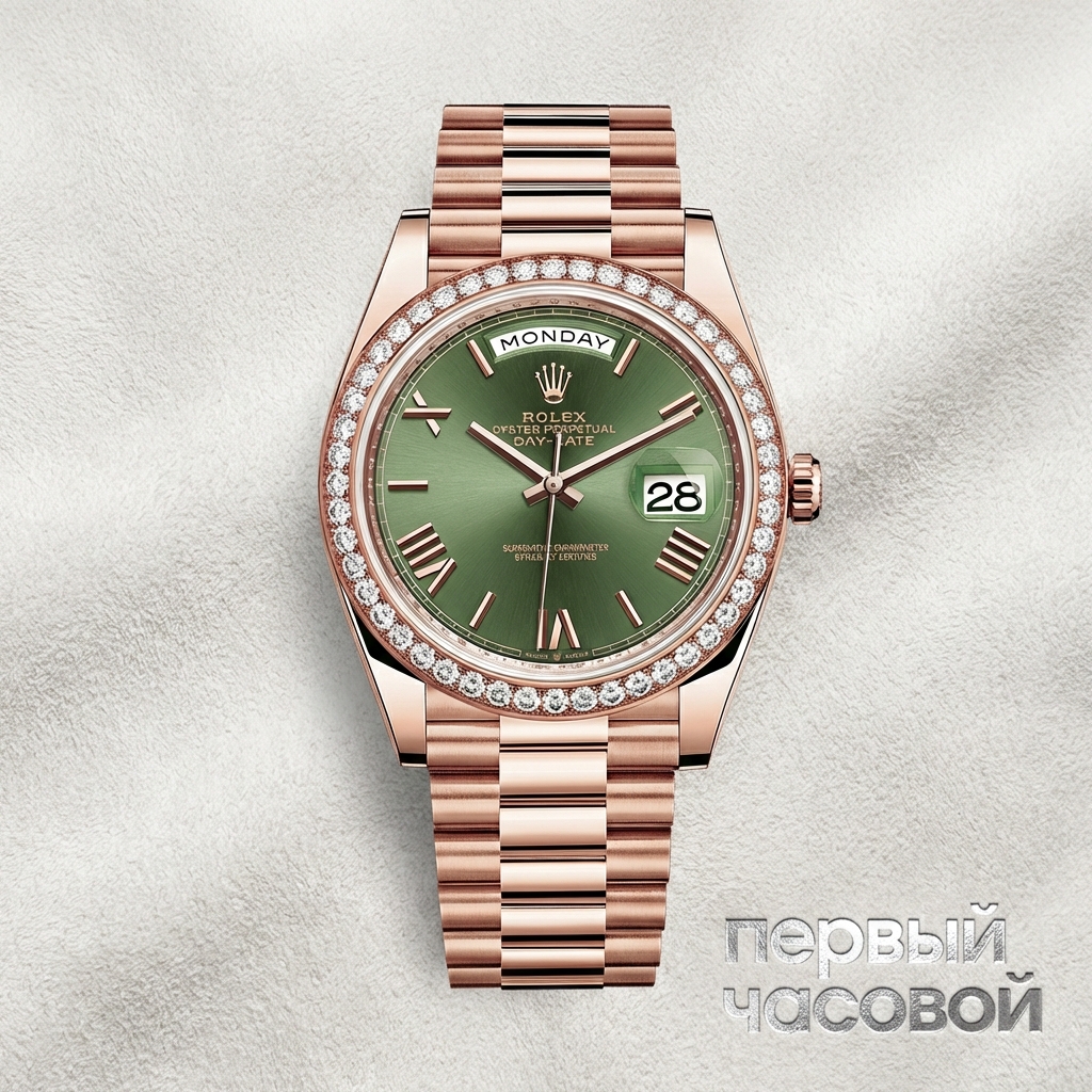 Rolex Day-Date Rose Gold Olive Dial