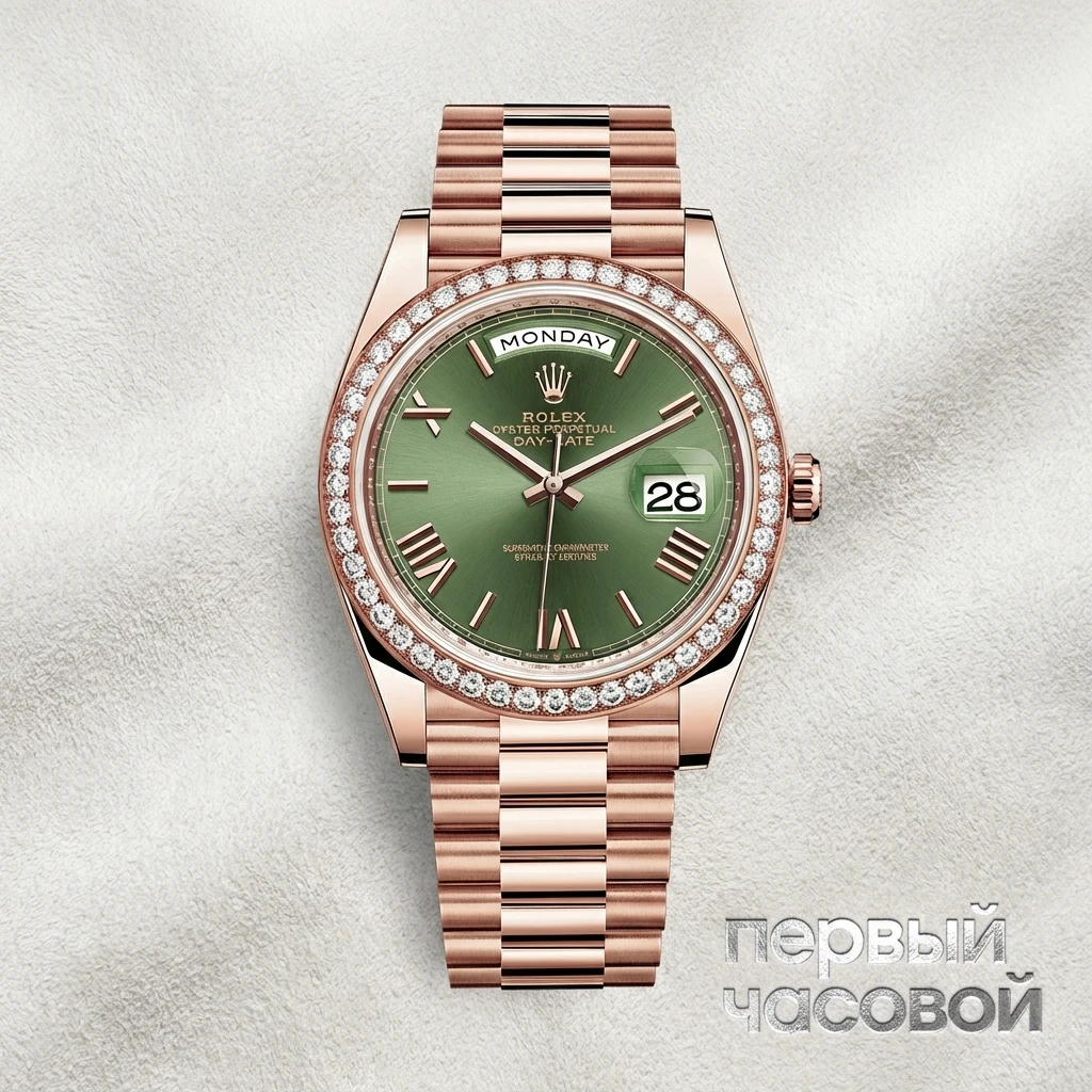 Rolex Day-Date Rose Gold Olive Dial 228345