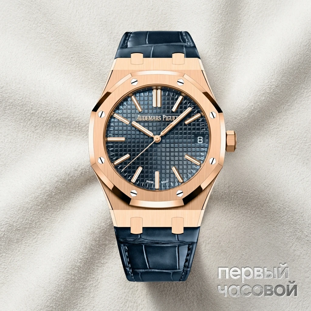 Купить элитные часы Audemars Piguet Royal Oak Selfwinding Rose Gold Blue Dial 15510OR.OO.D315CR.01: в наличии в Москве!