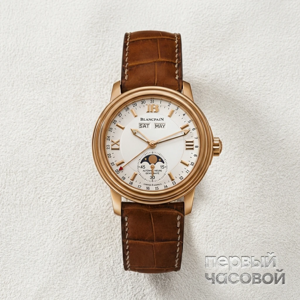 Купить элитные часы Blancpain Leman Moonphase &amp; Complete Calendar 2763-3618A-53B: в наличии в Москве!