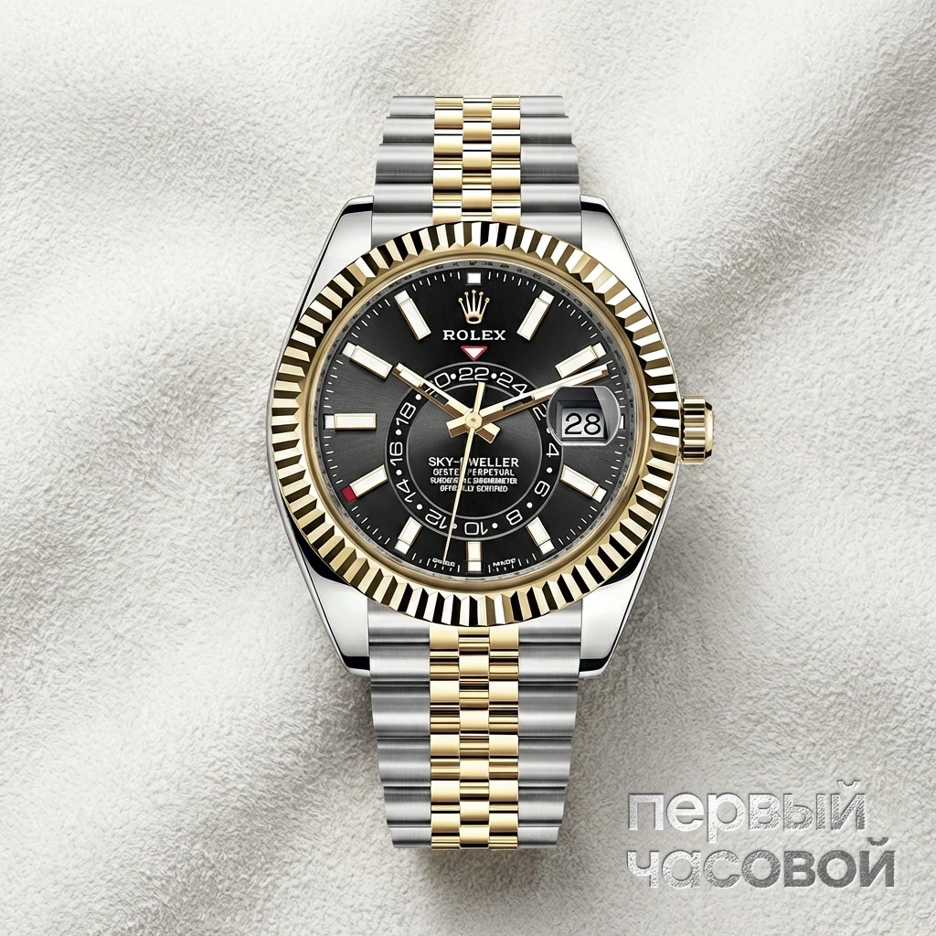 Купить элитные часы Rolex Sky-Dweller 42mm Steel and Yellow Black Dial 2023 326933: в наличии в Москве!