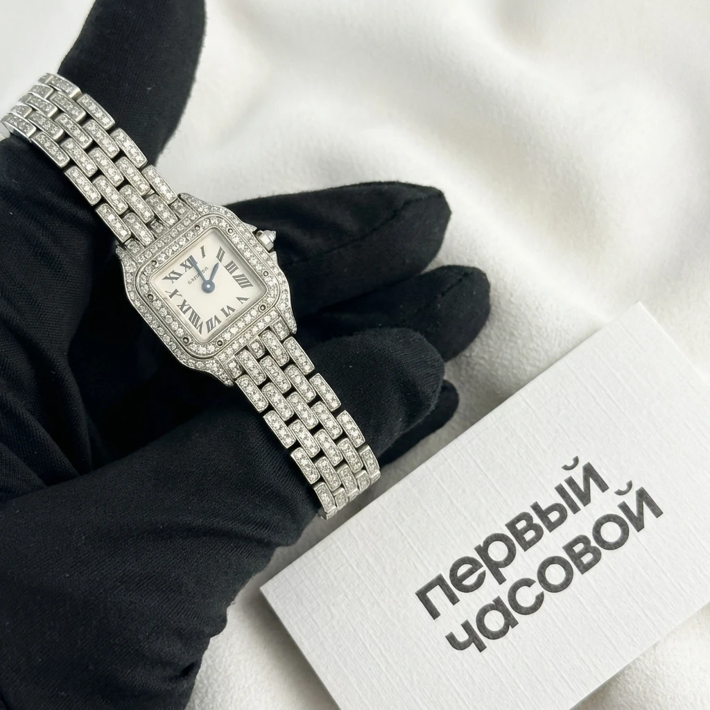 Купить элитные часы Cartier Mini Panthere de Cartier Custom Diamonds Full Pave WSPN0019 FIX: в наличии в Москве!