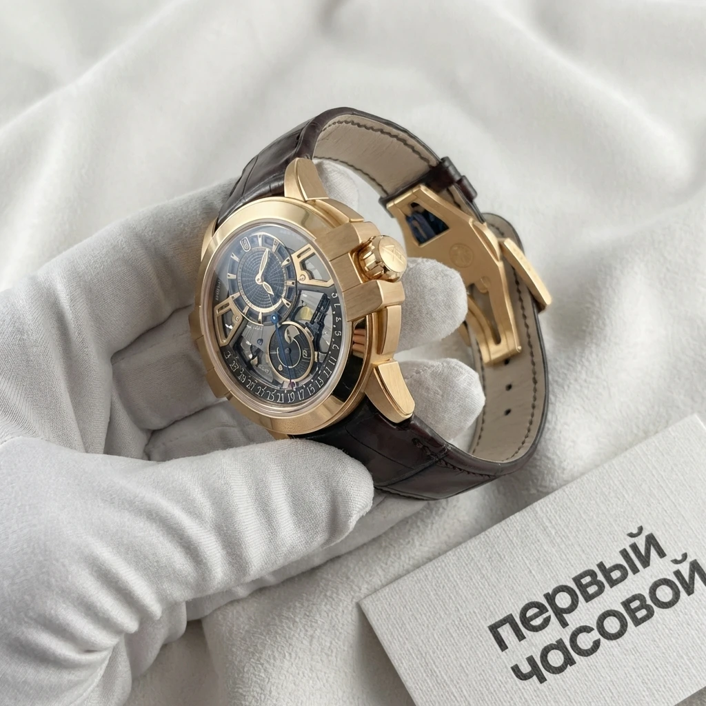 Купить элитные часы Harry Winston Ocean Moon Phase Automatic 42 Mm Rose Gold OCEAMP42RR001 : в наличии в Москве!