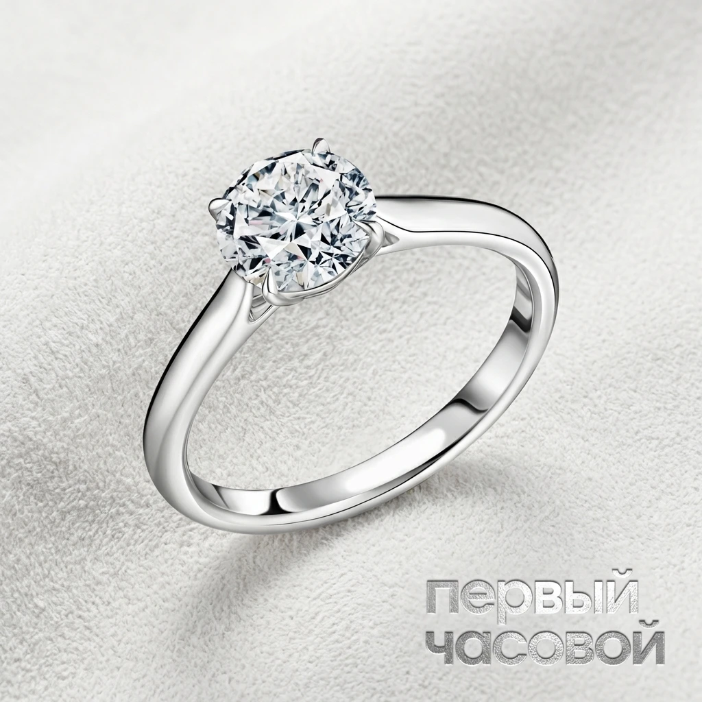 Купить украшение Studio jewelry Кольцо С Бриллиантом 1,11 Ct. F/Si1 (3 Excellent) Lucky Number : в наличии в Москве!