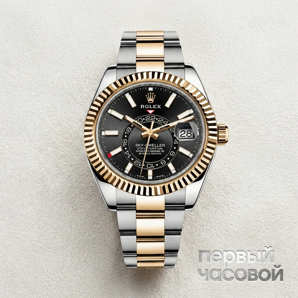 Купить элитные часы Rolex Sky-Dweller Steel &amp; Yellow Gold Black Dial 326933: в наличии в Москве!