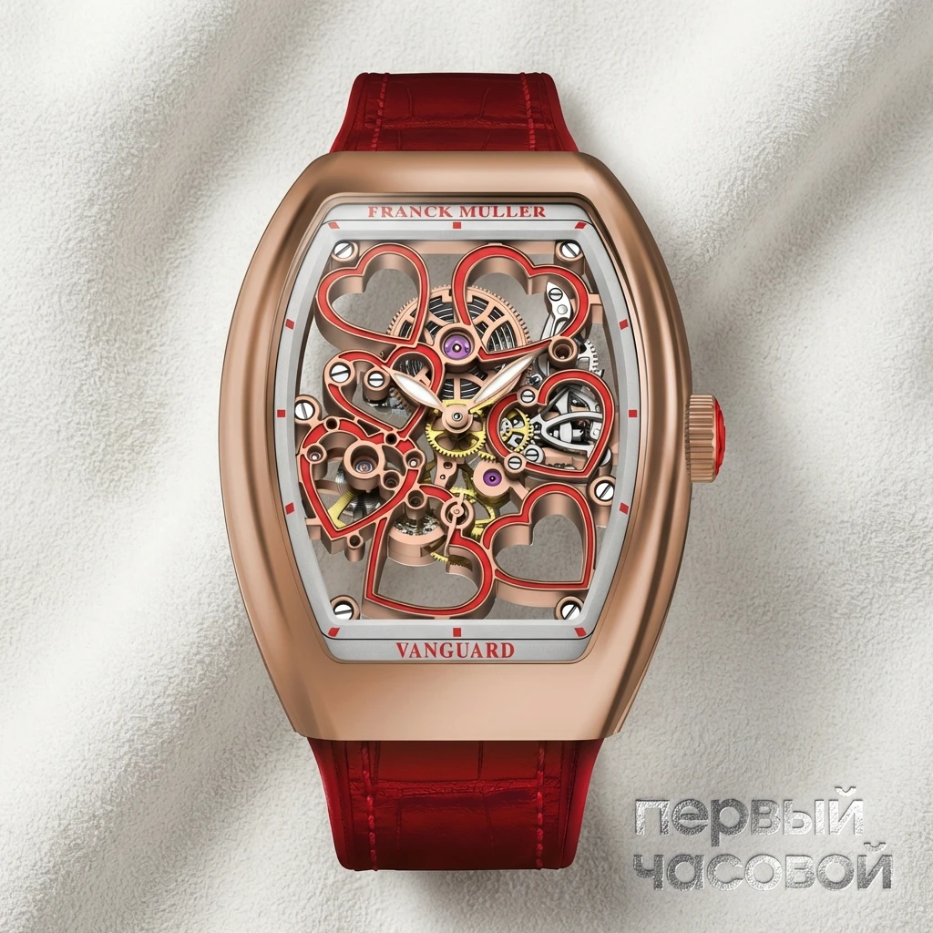 Franck Muller Vanguard Heart Skeleton V38 S6 SQT HEART GOLD