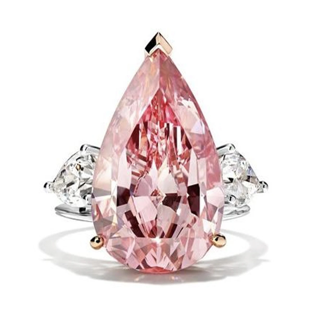 Купить украшение NO NAME Кольцо с бриллиантом 4,04 ct. Fancy Vivid Pink (Treated)/VS1 : в наличии в Москве!