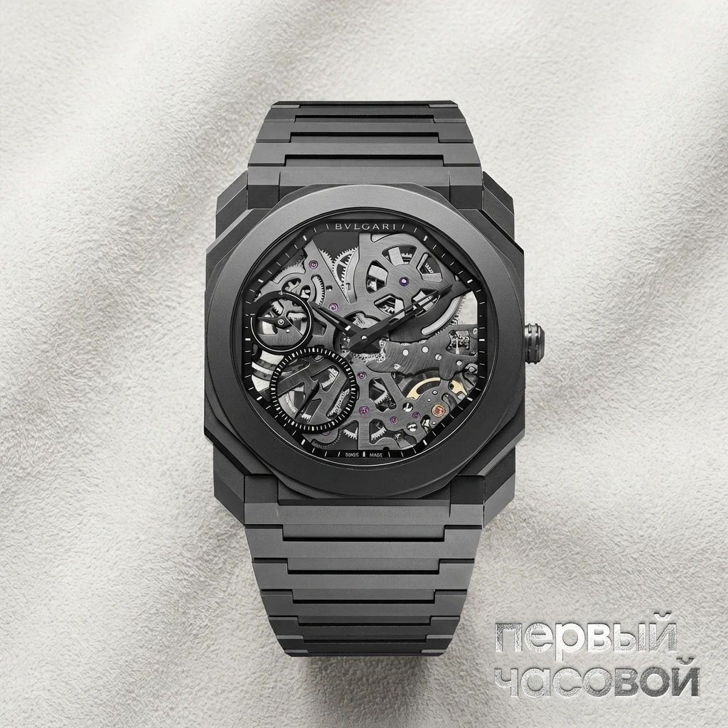 Купить элитные часы Bvlgari Octo Finissimo Skeleton Ultra-Thin Monochrome Ceramic 40Mm 103126: в наличии в Москве!