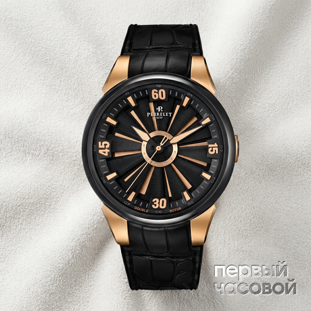 Купить элитные часы Perrelet Double Rotor Turbine 44mm A8080/1 : в наличии в Москве!