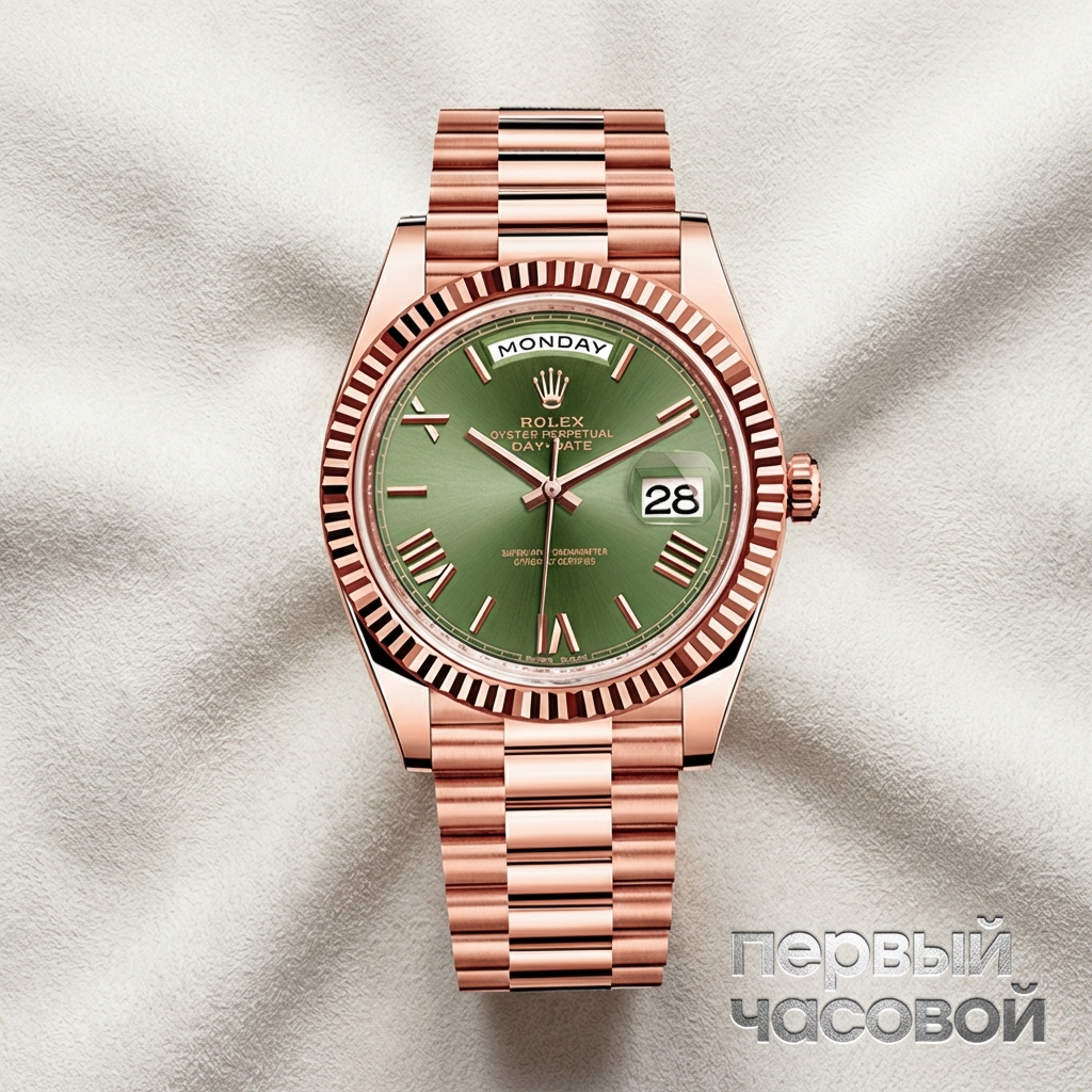 Rolex Day-Date Rose Gold Olive Dial