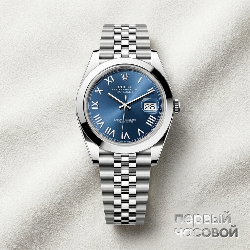 Купить элитные часы Rolex Oyster Perpetual Datejust 41 Mm Blue Roman Dial  126300-0030: в наличии в Москве!