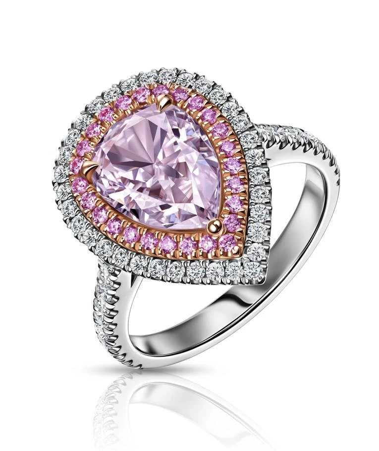Купить украшение NO NAME Кольцо с бриллиантом 2,55 ct. Fancy Light Purplish Pink : в наличии в Москве!