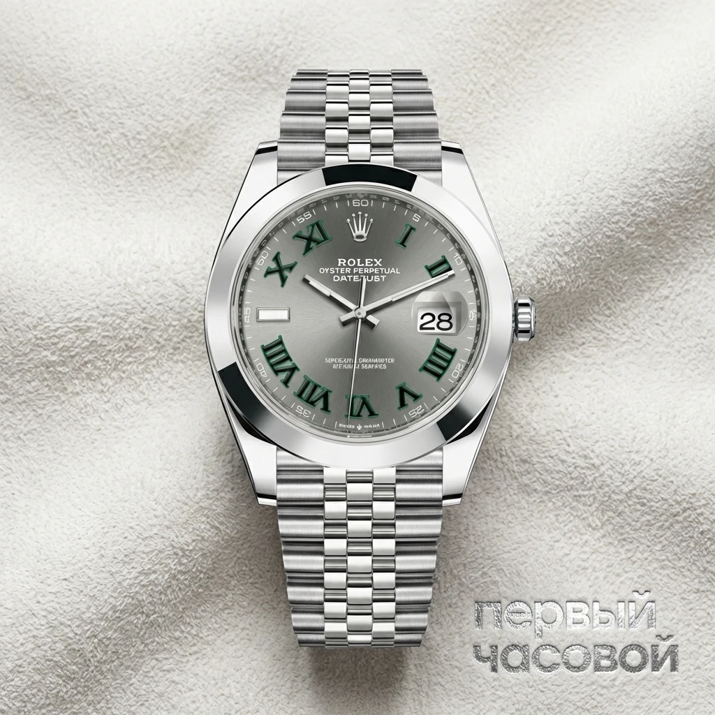 Купить элитные часы Rolex Datejust 41mm Wibmledon Dial Smooth Bezel 126300: в наличии в Москве!