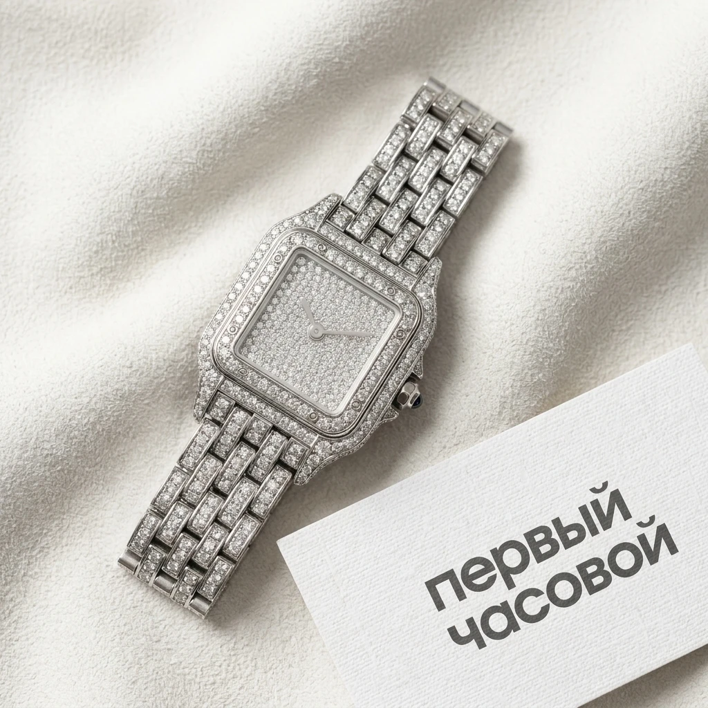 Купить элитные часы Cartier Small Panthere De Cartier Custom Diamonds Full Pave HPI01801 FIX: в наличии в Москве!
