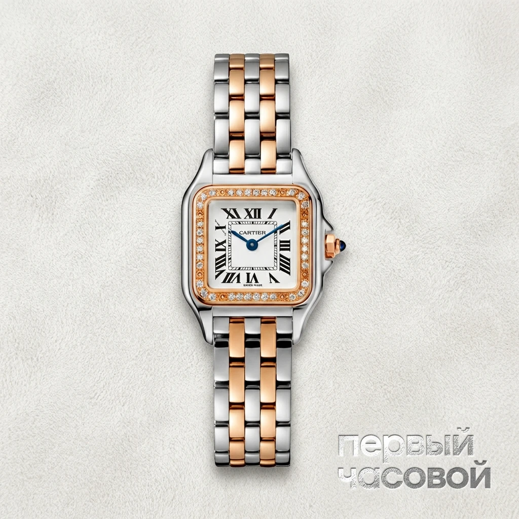 Купить элитные часы Cartier Panthere Small Steel/Rose Gold Diamonds W3PN0006: в наличии в Москве!