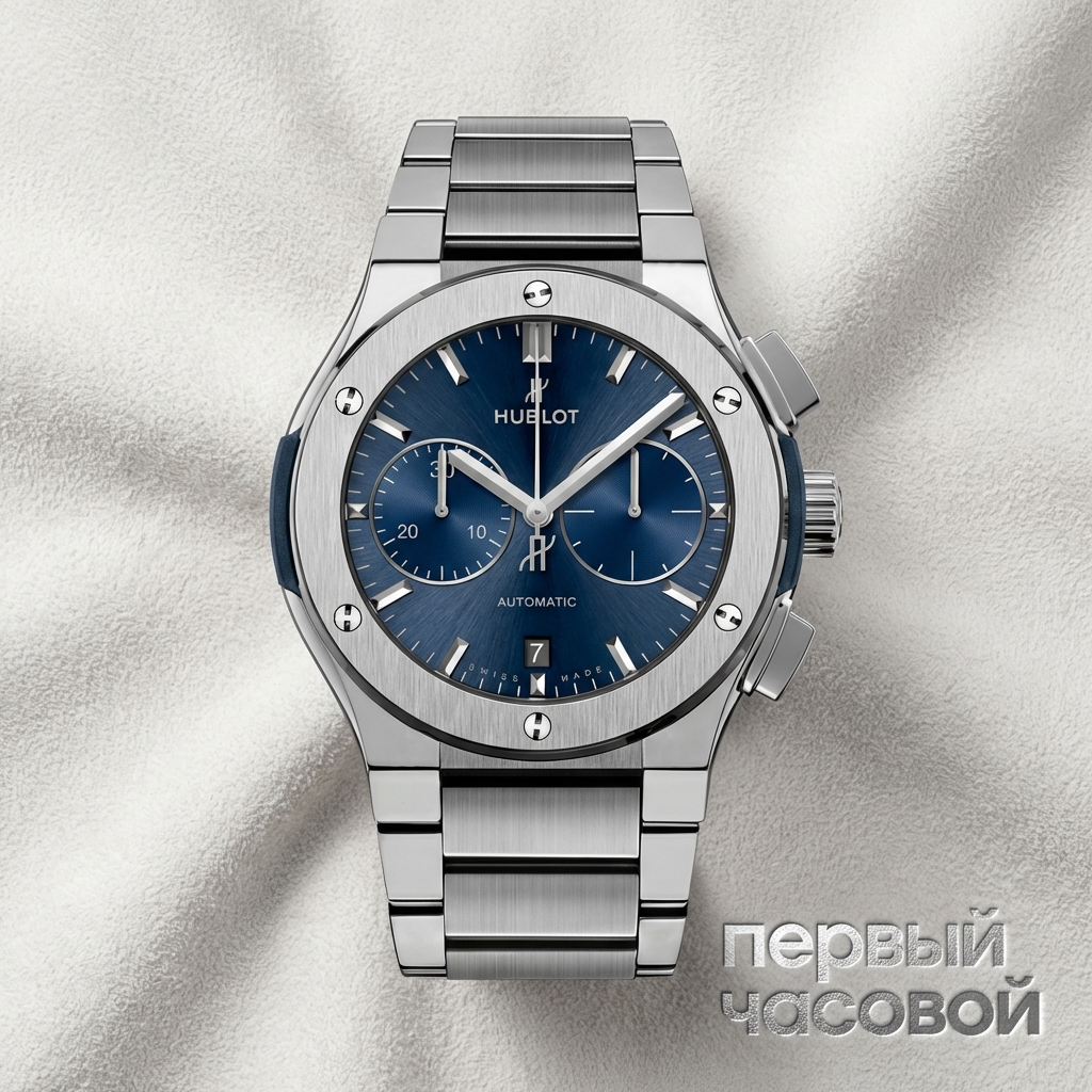 Hublot Classic Fusion Blue Chronograph Titanium Bracelet