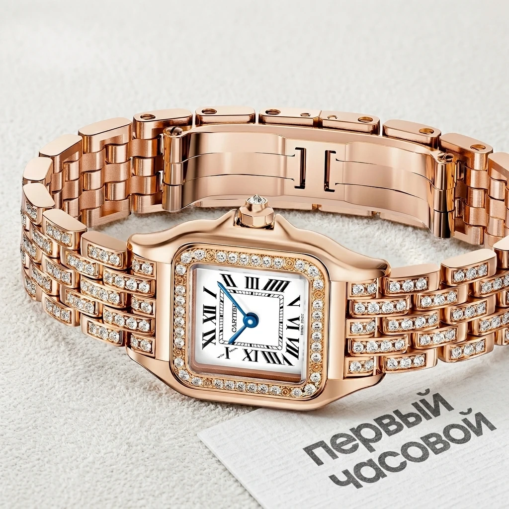 Купить элитные часы Cartier Panthère De Cartier Small Rose Gold And Diamonds WJPN0061: в наличии в Москве!