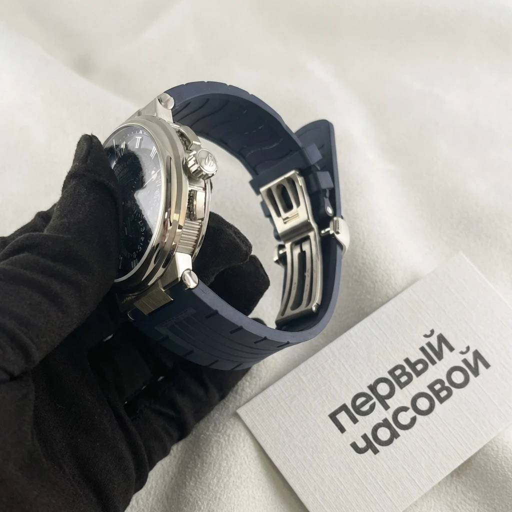 Купить элитные часы Breguet Marine Chronograph White Gold Blue Dial 5527BBY2/5WV: в наличии в Москве!