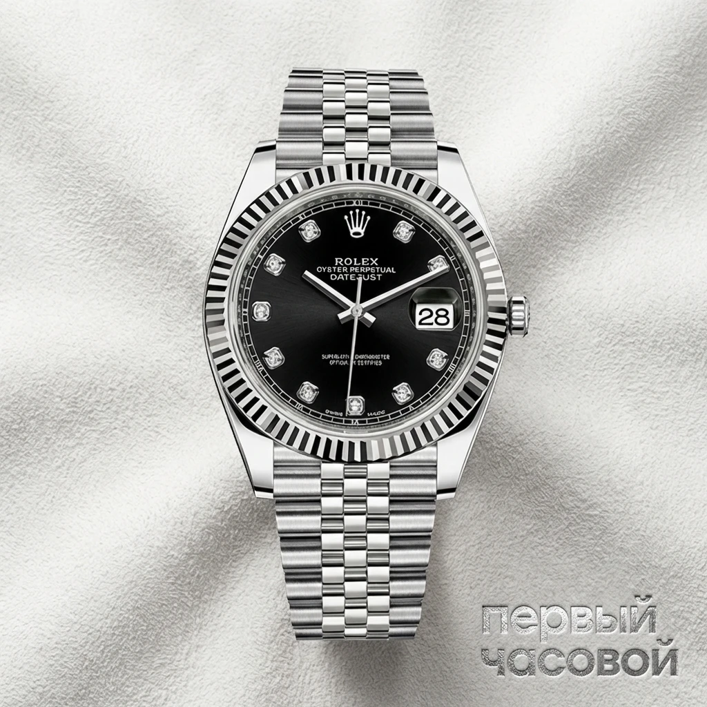 Rolex Datejust 41Mm Black Dial Diamond Index 126334