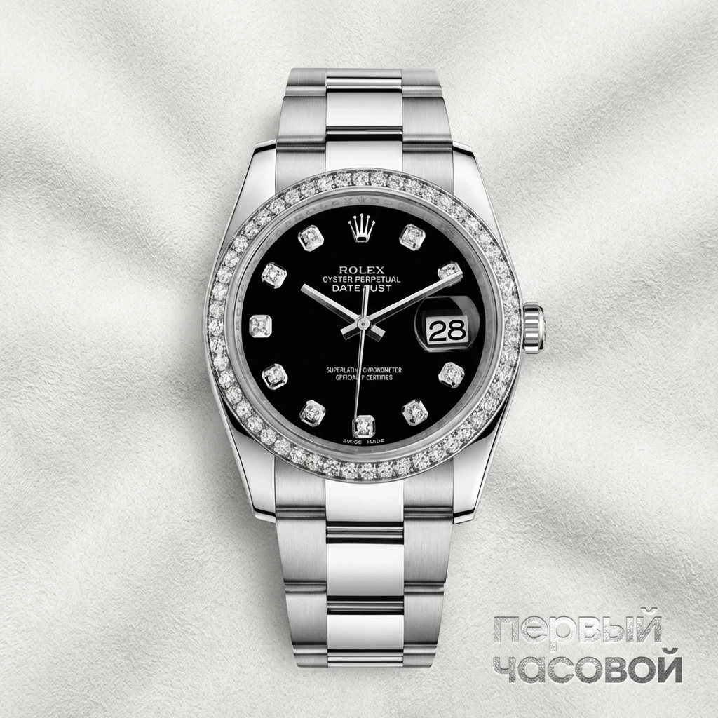 Rolex Oyster Perpetual Datejust 36mm Factory Diamond Bezel 116244
