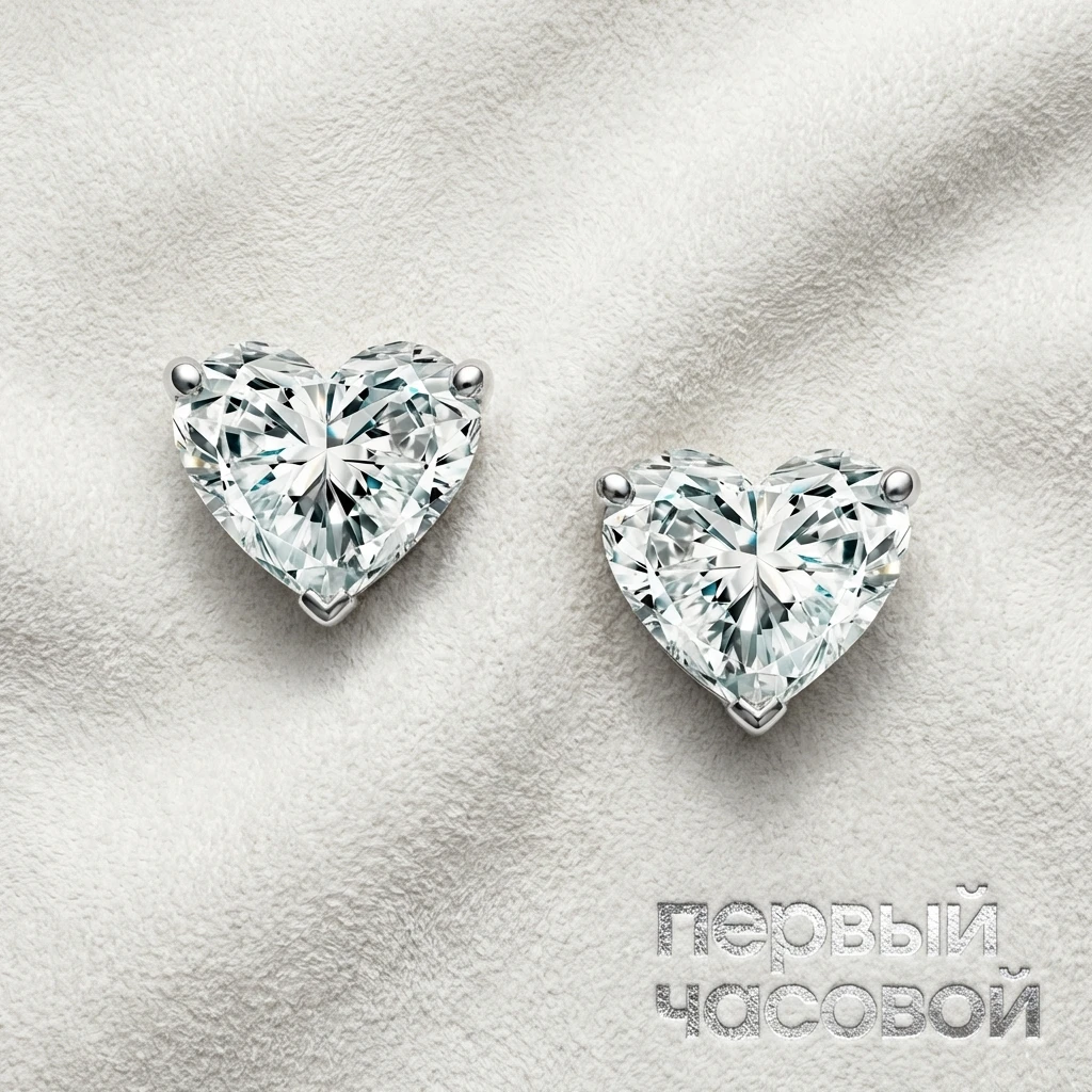 Купить украшение Studio jewelry СЕРЬГИ 0,70/0,70 ct. H/VS2 "Heart Diamonds" : в наличии в Москве!