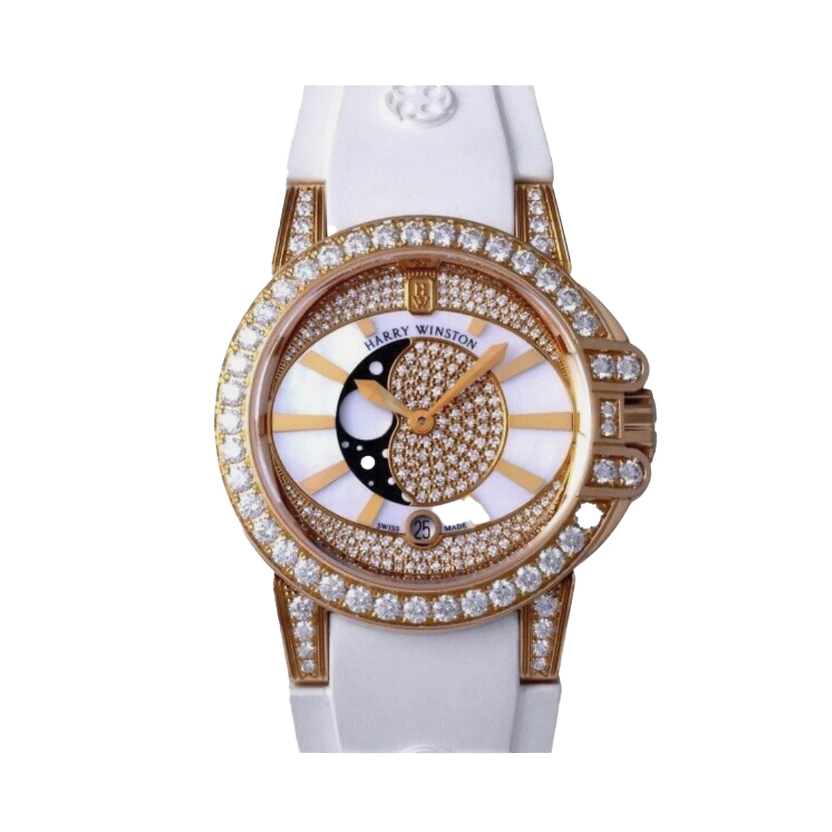 Купить элитные часы Harry Winston Ocean Lady Moon Phase OCEQMP36RR002: в наличии в Москве!