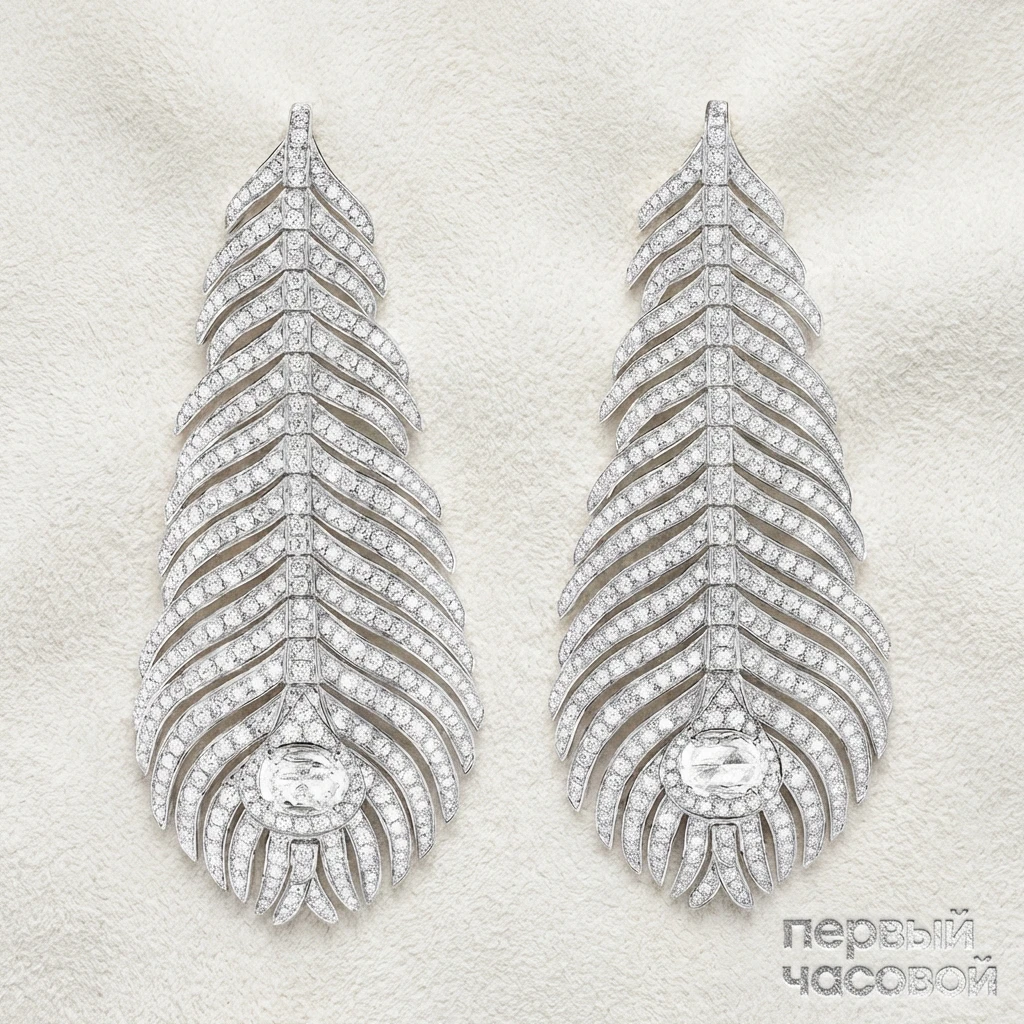 Купить украшение Boucheron Серьги Plume de Paon JCO01073: в наличии в Москве!