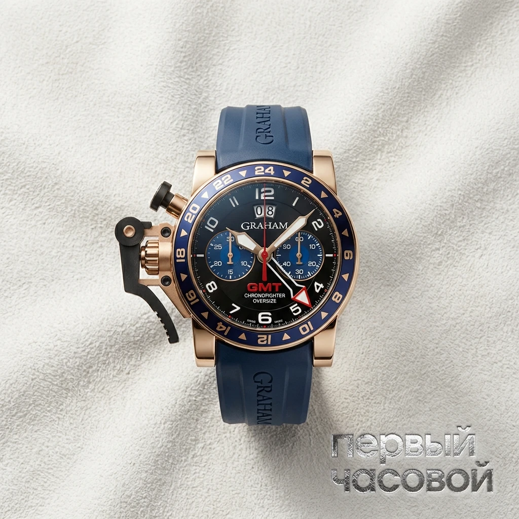 Купить элитные часы Graham Chronofighter Oversize Gmt Big Date Blue Gold 2OVGR.B26A: в наличии в Москве!