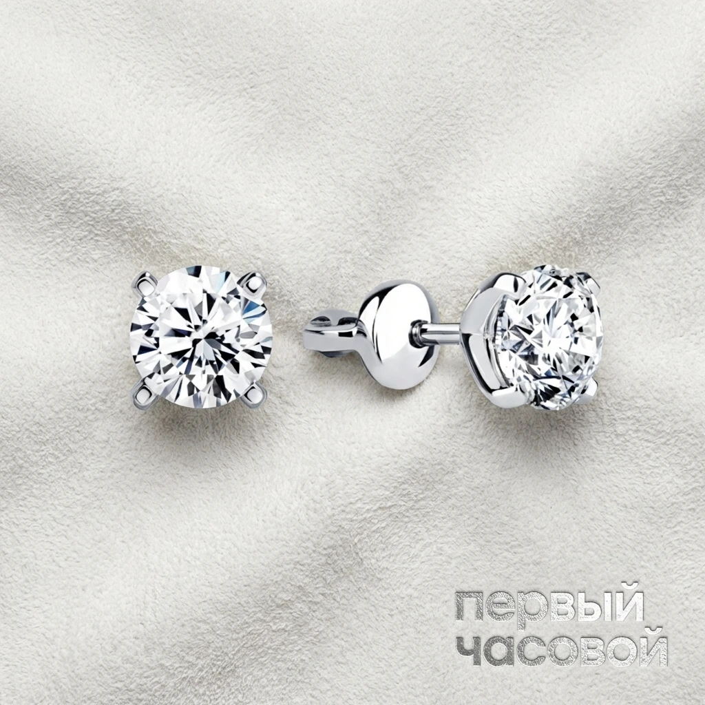 Купить украшение Studio jewelry Серьги 1,19/1,21 ct. L/Si1 (3 excellent) : в наличии в Москве!