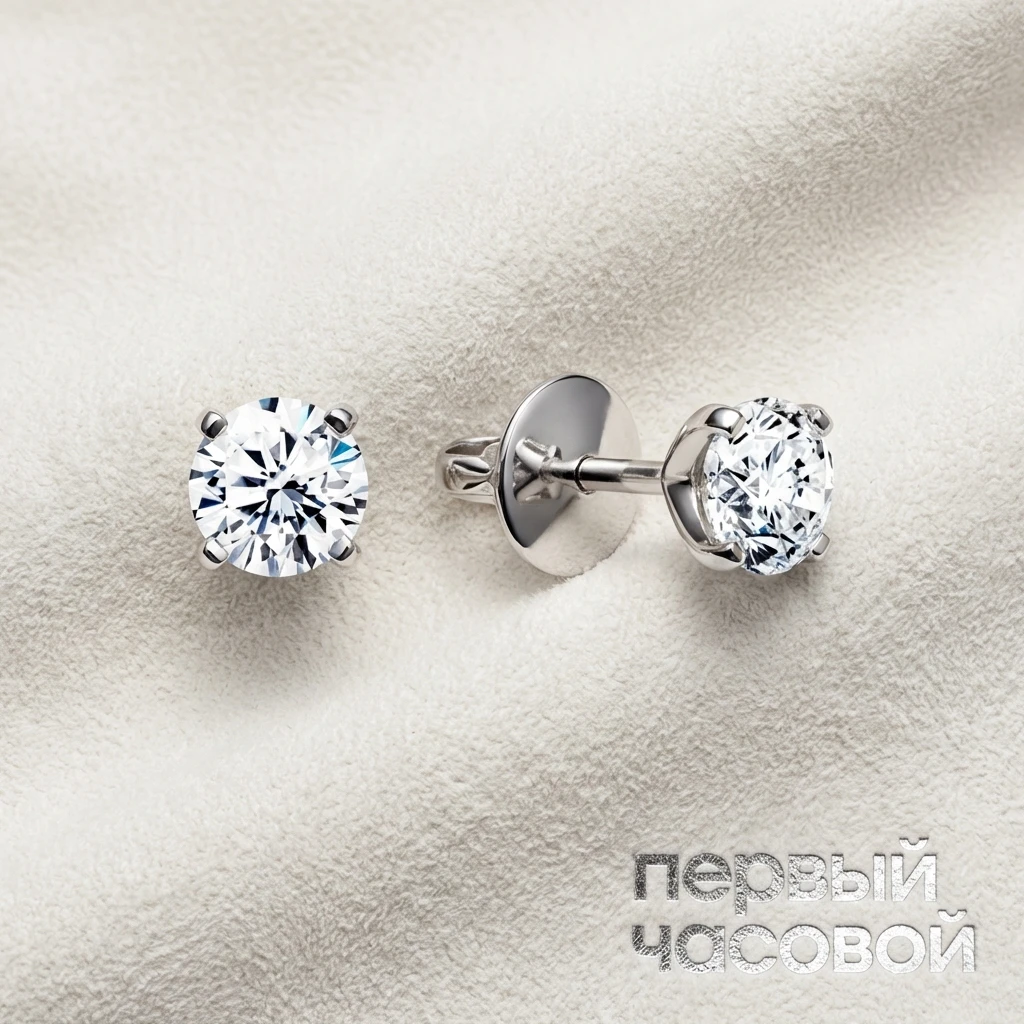 Купить украшение Studio jewelry Серьги 1,03/1,03 Ct. H/Vs2 (3 Excellent) : в наличии в Москве!